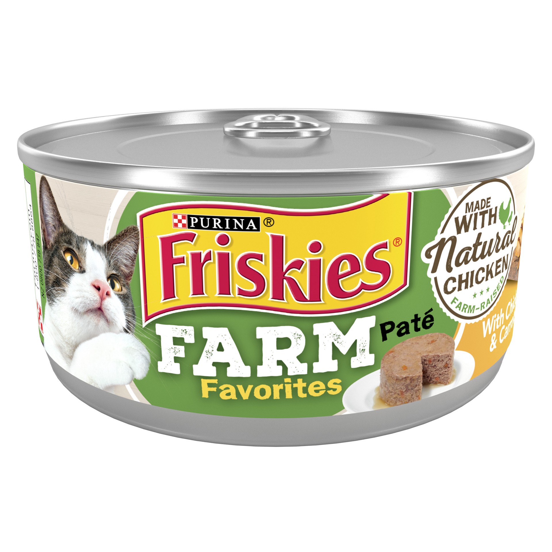 slide 1 of 9, Friskies Purina Friskies Wet Cat Food Pate Farm Favorites With Chicken and Carrots, 5.5 oz