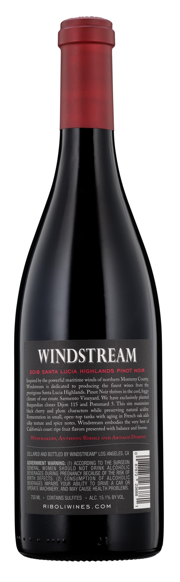 slide 4 of 6, Windstream Pinot N, 750 ml