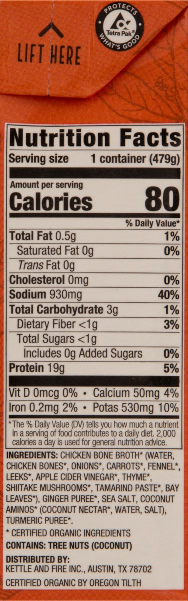 slide 9 of 9, Kettle & Fire Turmeric Ginger Bone Broth 16.9 oz, 16.9 oz