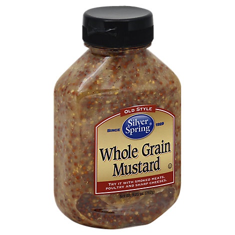 slide 1 of 1, Silver Spring Mustard Whole Grain, 9.25 oz