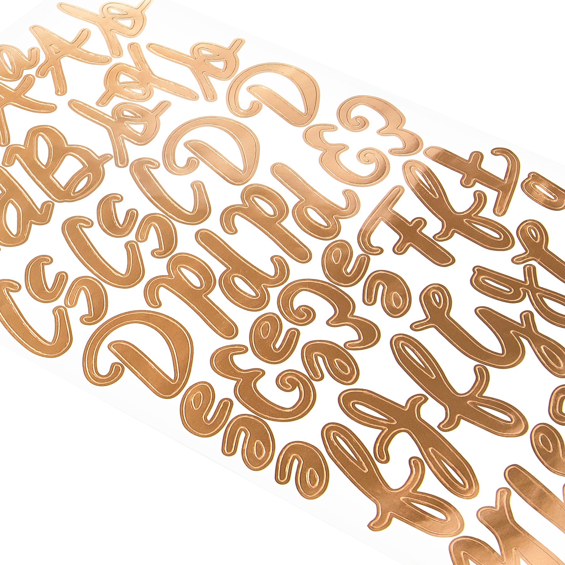 slide 3 of 5, Rose Gold Handwritten Alphabet Stickers By Recollections, 5.5 in x 9.5 in