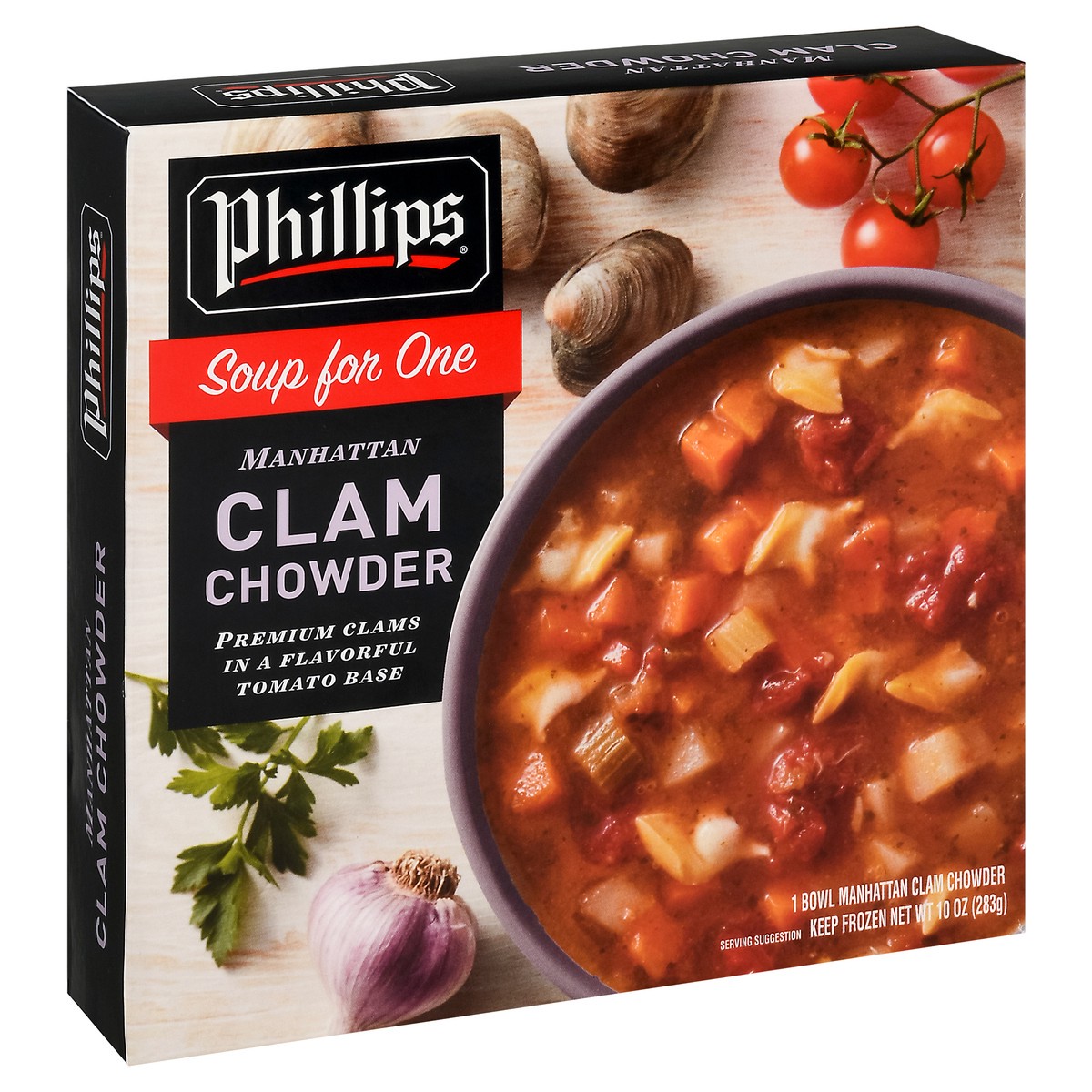 slide 4 of 13, Phillips Soup for One Manhattan Clam Chowder 10 oz, 10 oz