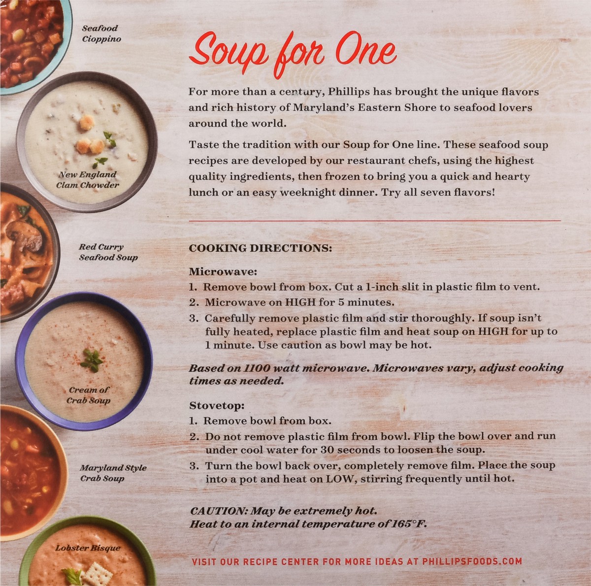 slide 6 of 13, Phillips Soup for One Manhattan Clam Chowder 10 oz, 10 oz