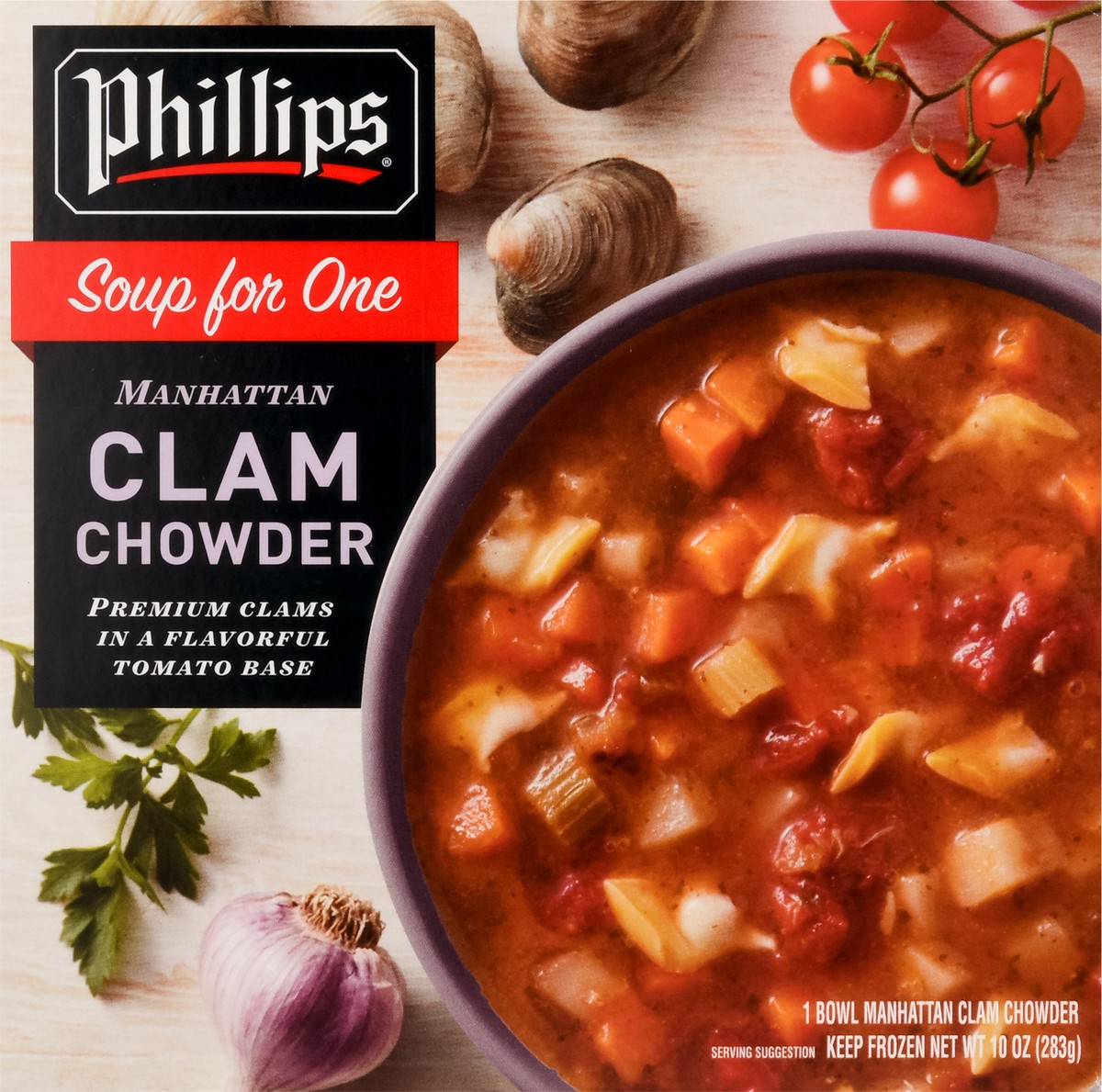slide 7 of 13, Phillips Soup for One Manhattan Clam Chowder 10 oz, 10 oz