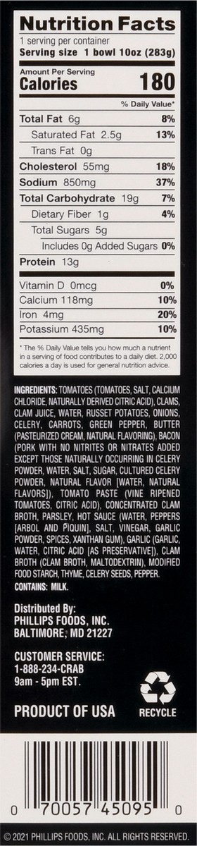 slide 8 of 13, Phillips Soup for One Manhattan Clam Chowder 10 oz, 10 oz