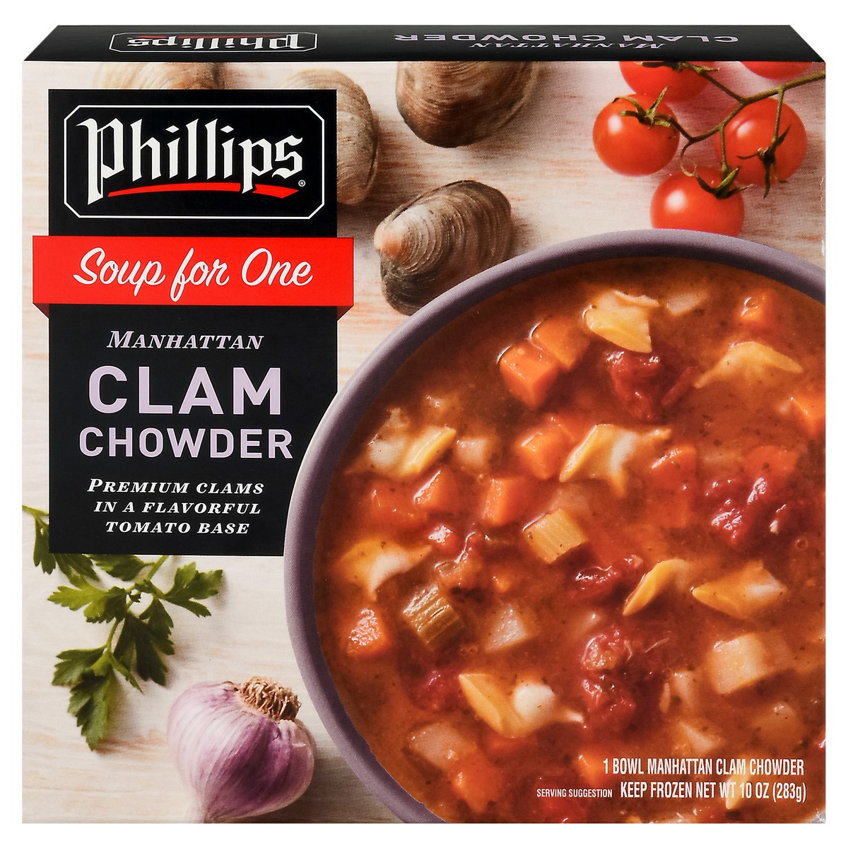 slide 2 of 13, Phillips Soup for One Manhattan Clam Chowder 10 oz, 10 oz