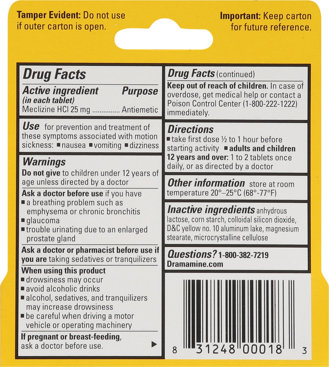 slide 6 of 13, Dramamine Motion Sickness 8 Tablets, 1 ct