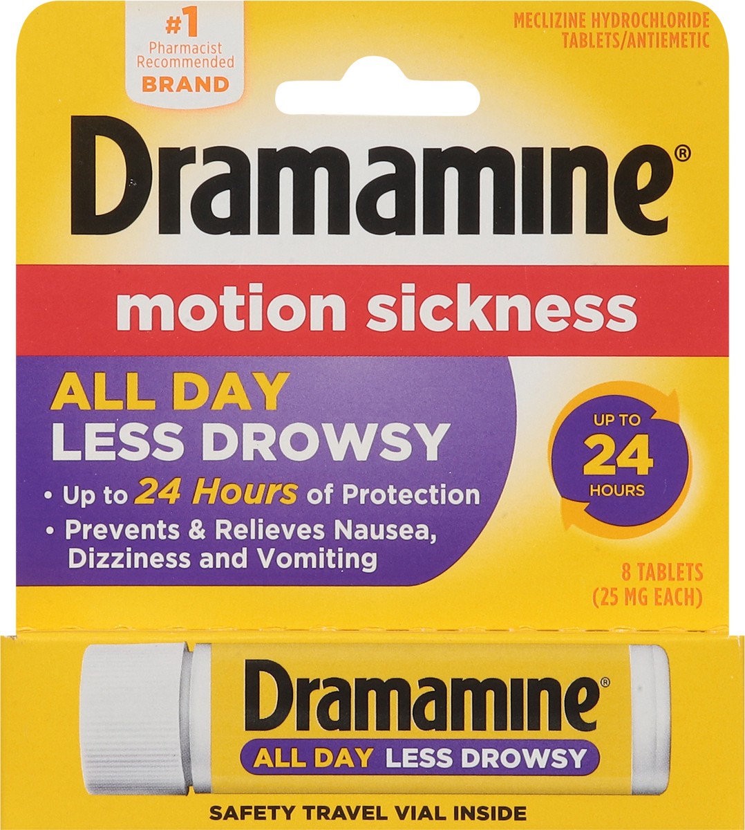 slide 12 of 13, Dramamine Motion Sickness 8 Tablets, 1 ct