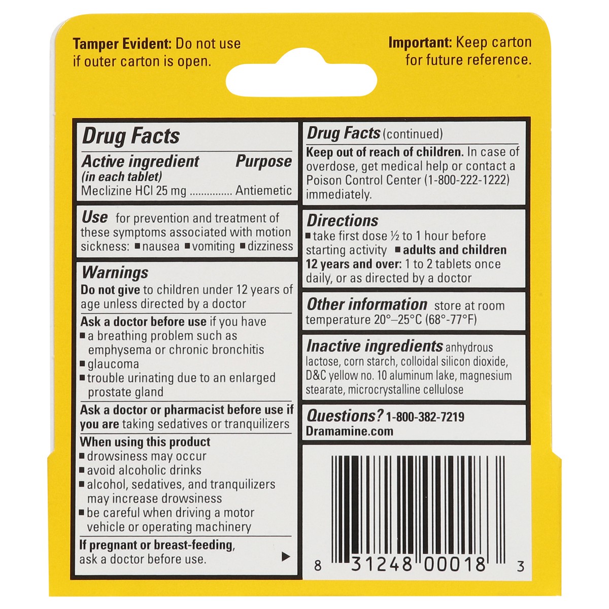 slide 13 of 13, Dramamine Motion Sickness 8 Tablets, 1 ct