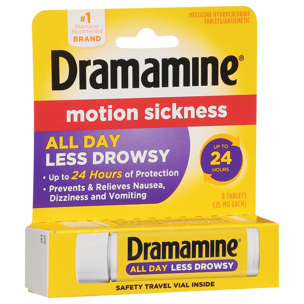 slide 3 of 13, Dramamine Motion Sickness 8 Tablets, 1 ct