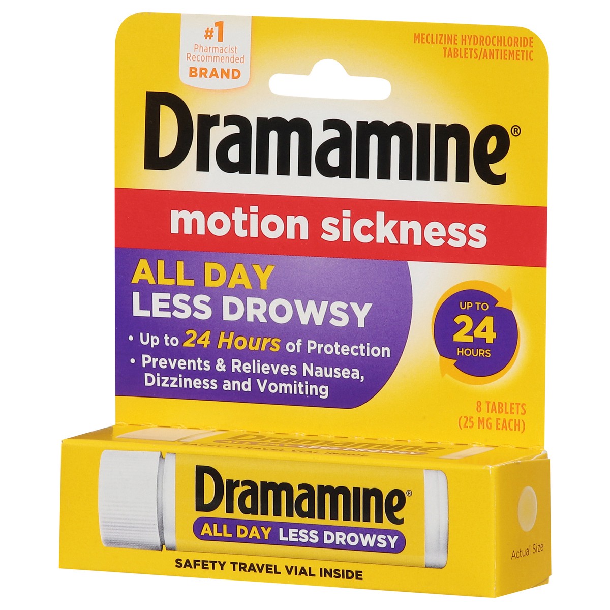 slide 2 of 13, Dramamine Motion Sickness 8 Tablets, 1 ct