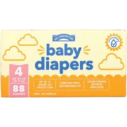 Hill Country Fare Baby Diapers Large Pack - Size 4