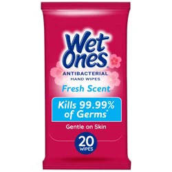 Wet Ones Antibacterial Fresh Scent Hand Wipes 20 ea