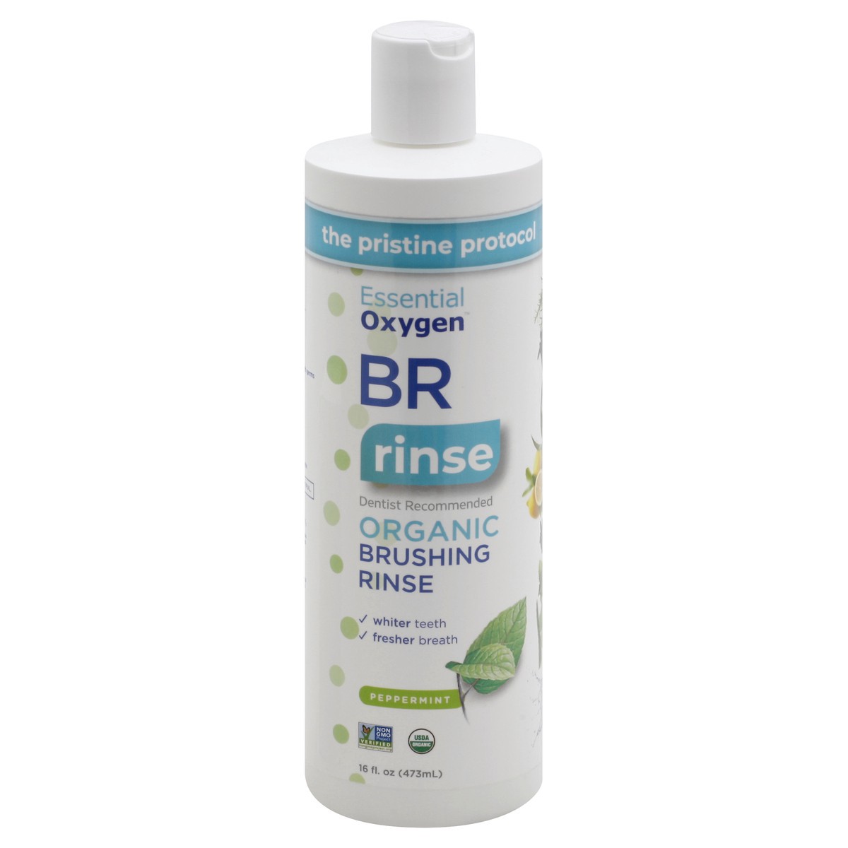 slide 2 of 8, Essential Oxygen Peppermint Brushing Rinse, 16 fl oz