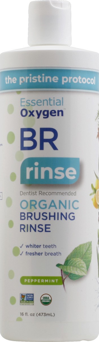 slide 1 of 8, Essential Oxygen Peppermint Brushing Rinse, 16 fl oz