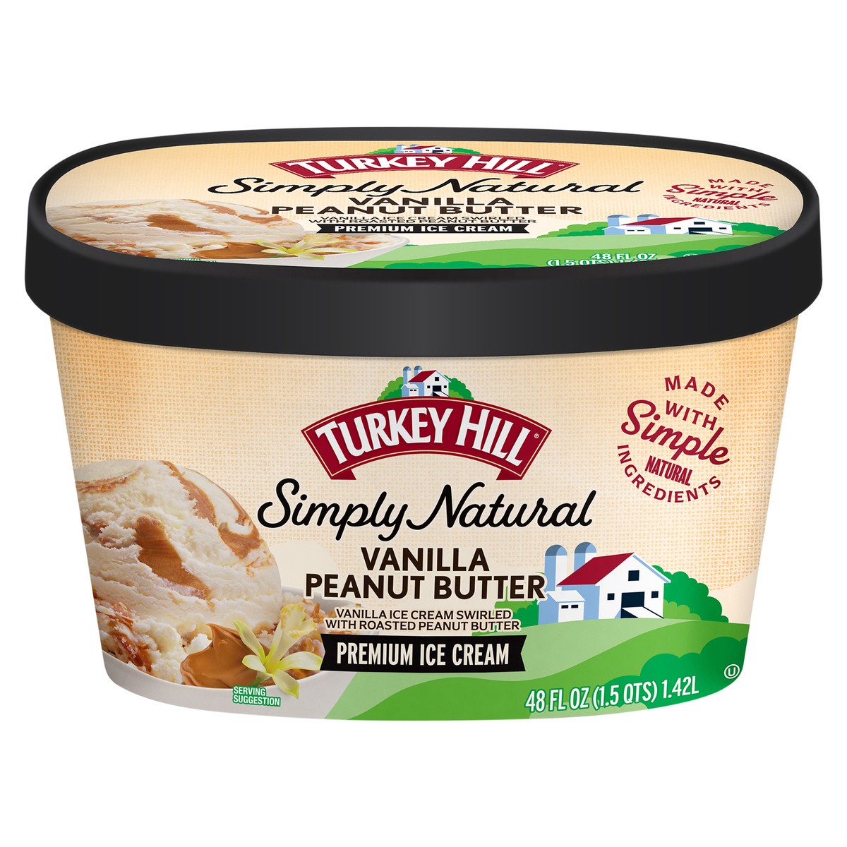 slide 1 of 10, Turkey Hill Vanilla Peanut Butter, 48 fl oz