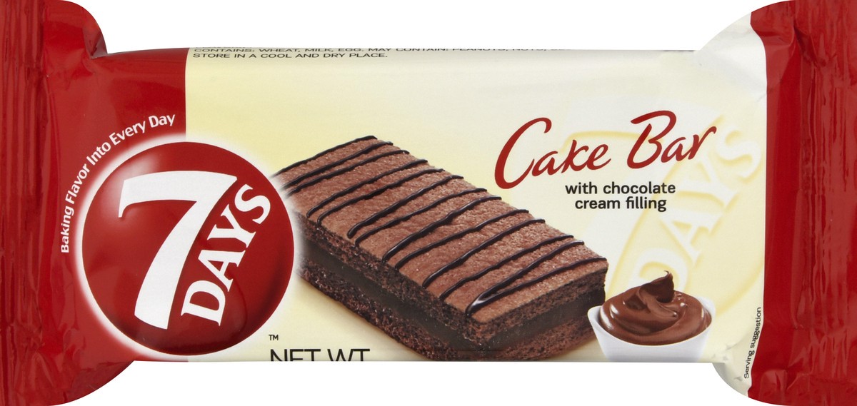 slide 5 of 13, 7DAYS Cake Bar with Chocolate Cream Filling, 2.12 oz