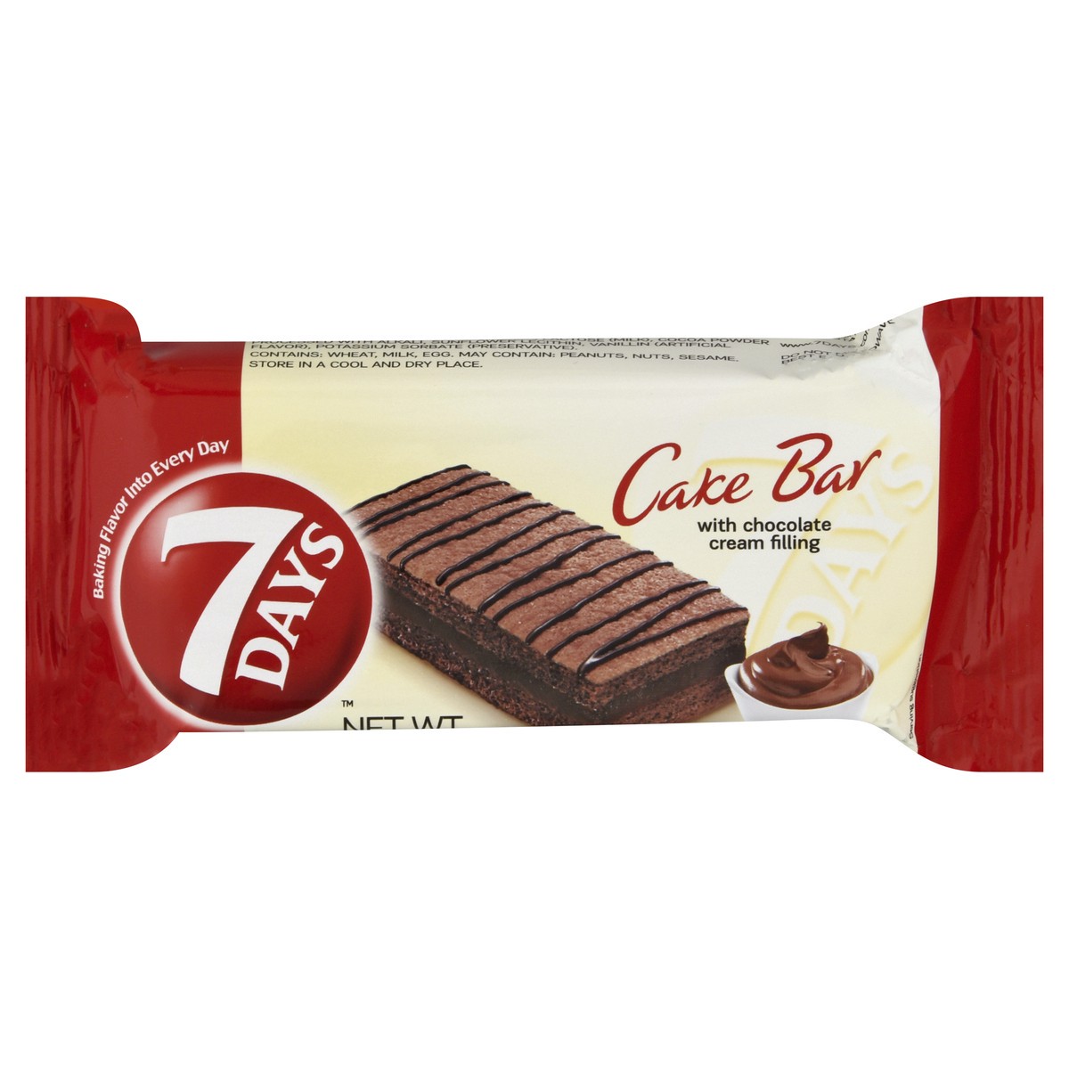 slide 1 of 13, 7DAYS Cake Bar with Chocolate Cream Filling, 2.12 oz