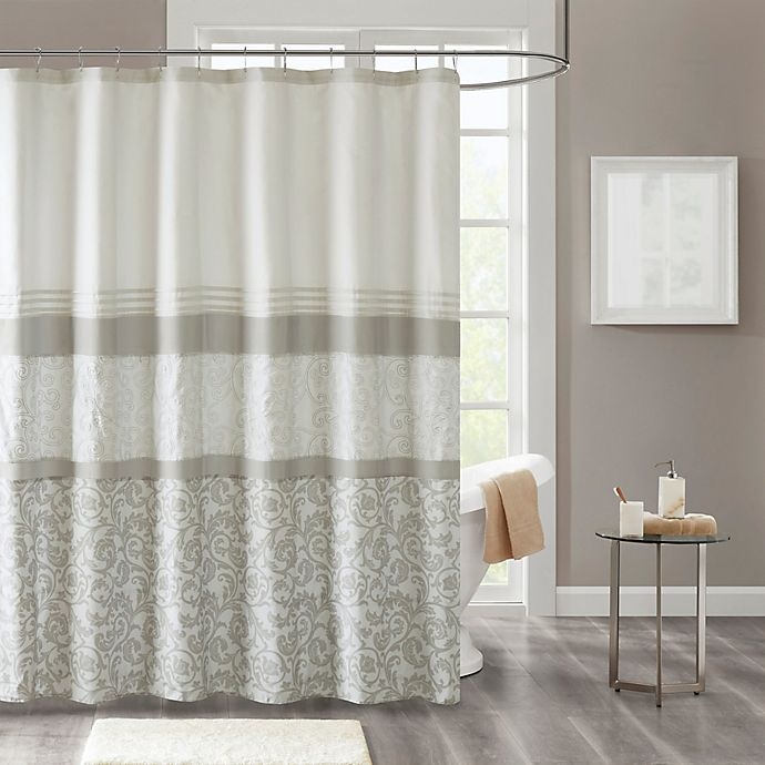 slide 1 of 4, 510 Design Ramsey Shower Curtain - Neutral, 1 ct