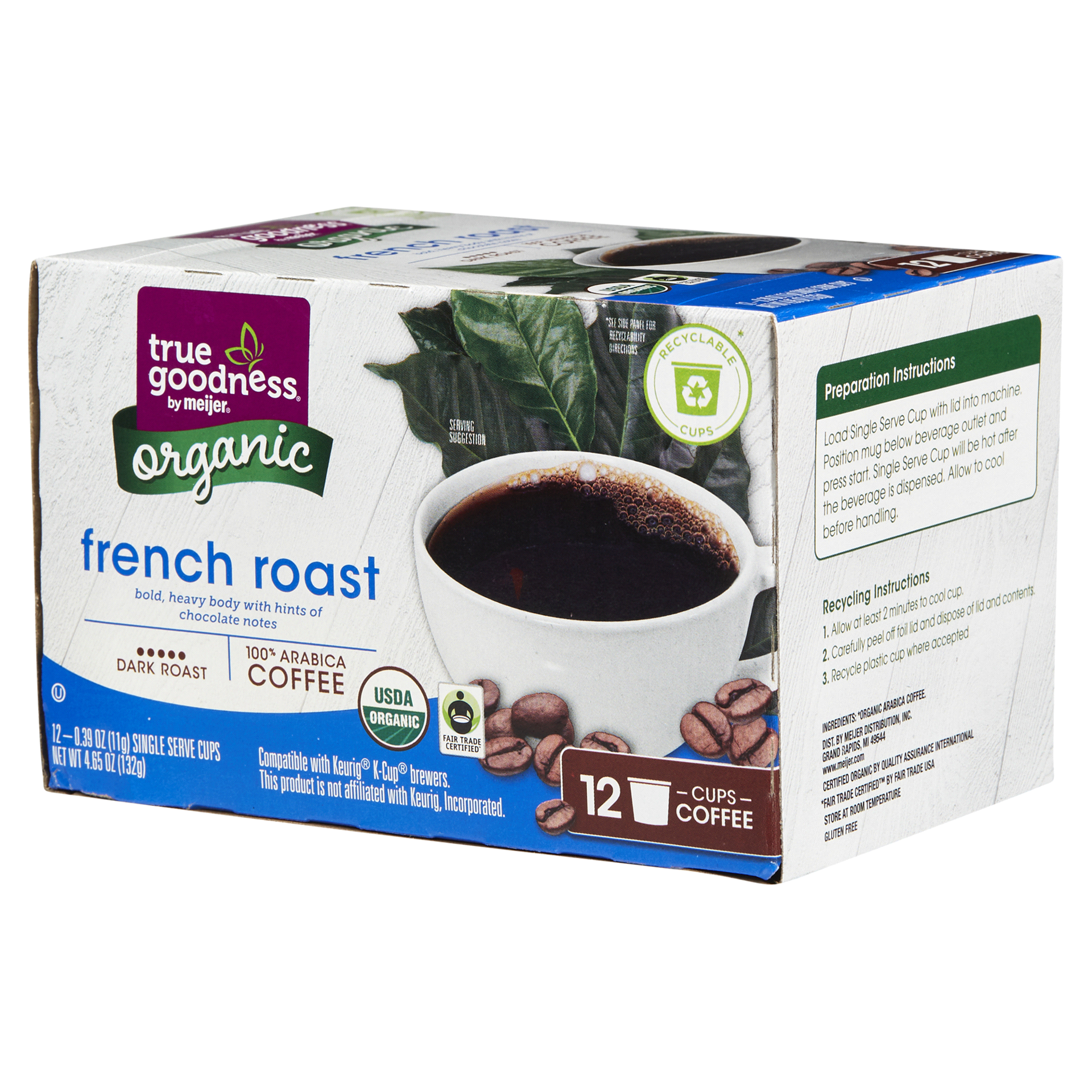 slide 21 of 29, True Goodness Org Coffee Pod French Roas - 12 ct, 12 ct