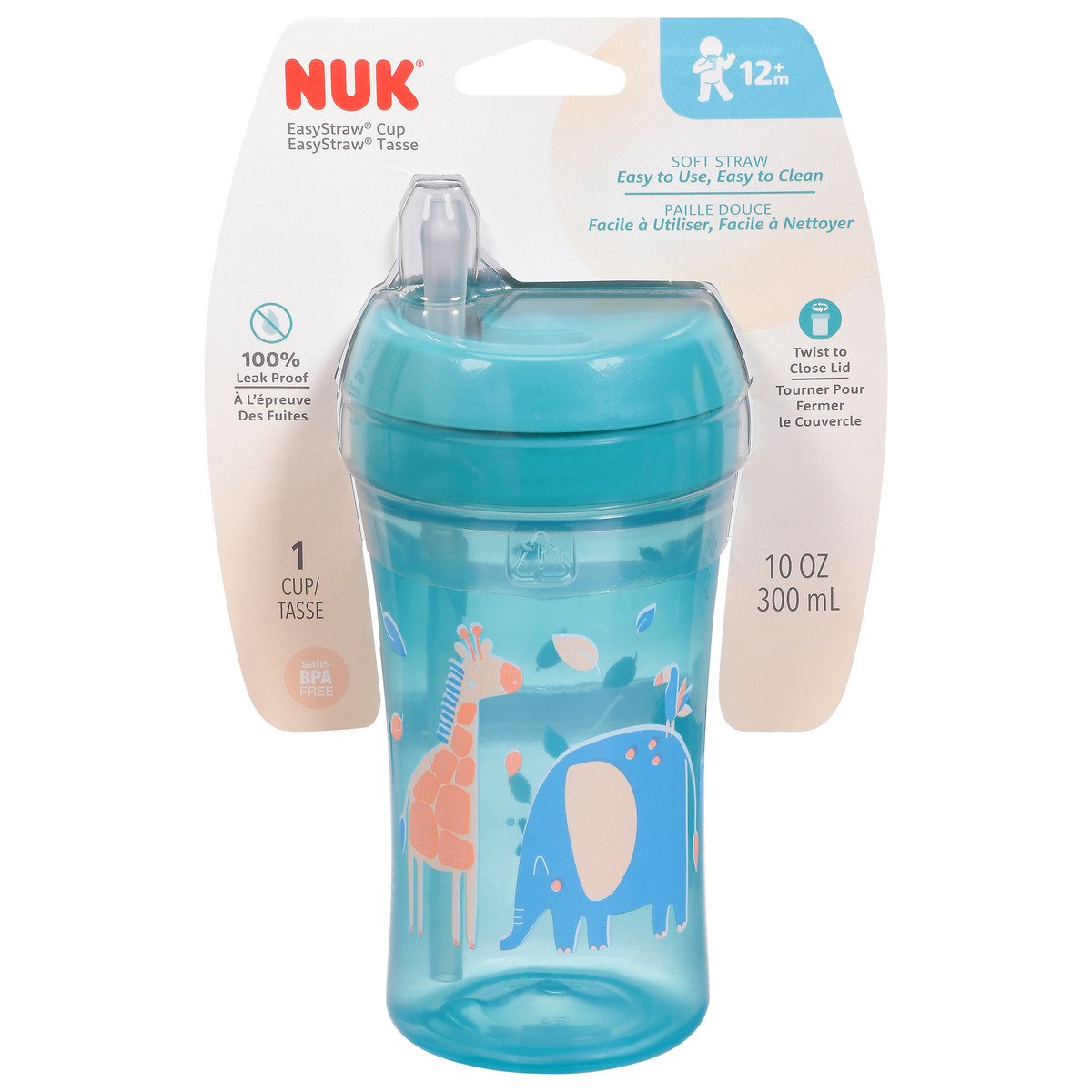 slide 4 of 11, NUK 12+ Months EasyStraw Cup 1 ea, 1 ct