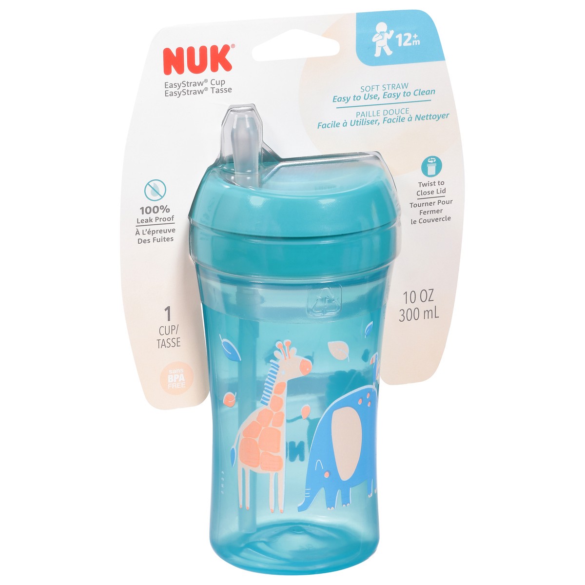 slide 5 of 11, NUK 12+ Months EasyStraw Cup 1 ea, 1 ct