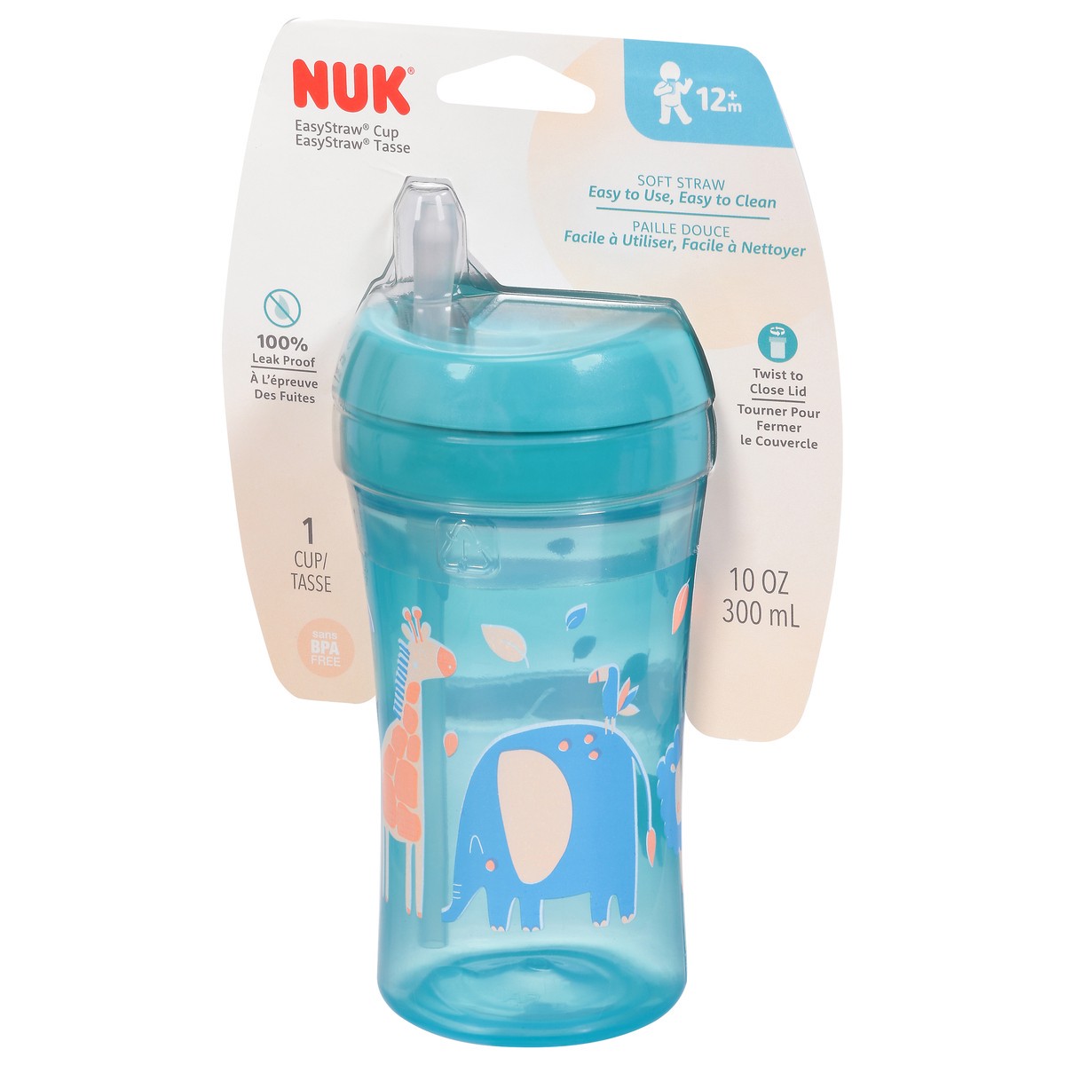 slide 10 of 11, NUK 12+ Months EasyStraw Cup 1 ea, 1 ct