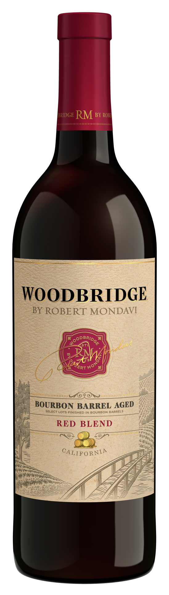 slide 1 of 7, Woodbridge by Robert Mondavi Bourbon Barrel Aged Red Blend Red Wine, 750 mL Bottle, 750 ml