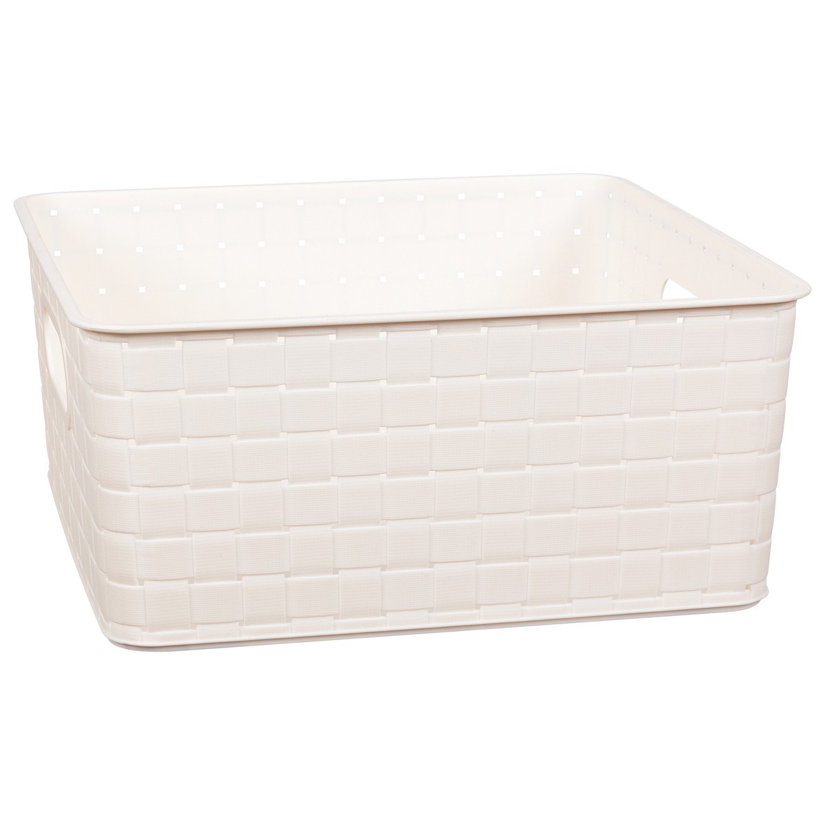 slide 8 of 9, Whitmor Medium Woven Storage Basket Ivory, 1 ct