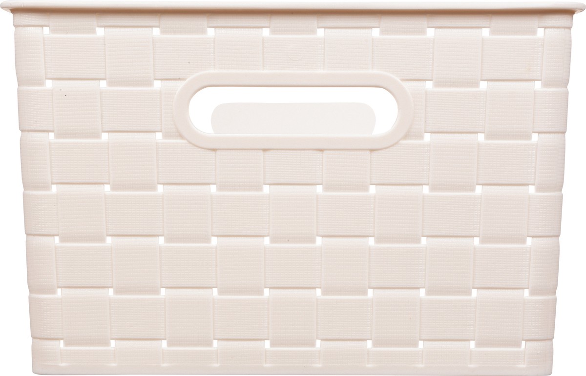 slide 2 of 9, Whitmor Medium Woven Storage Basket Ivory, 1 ct