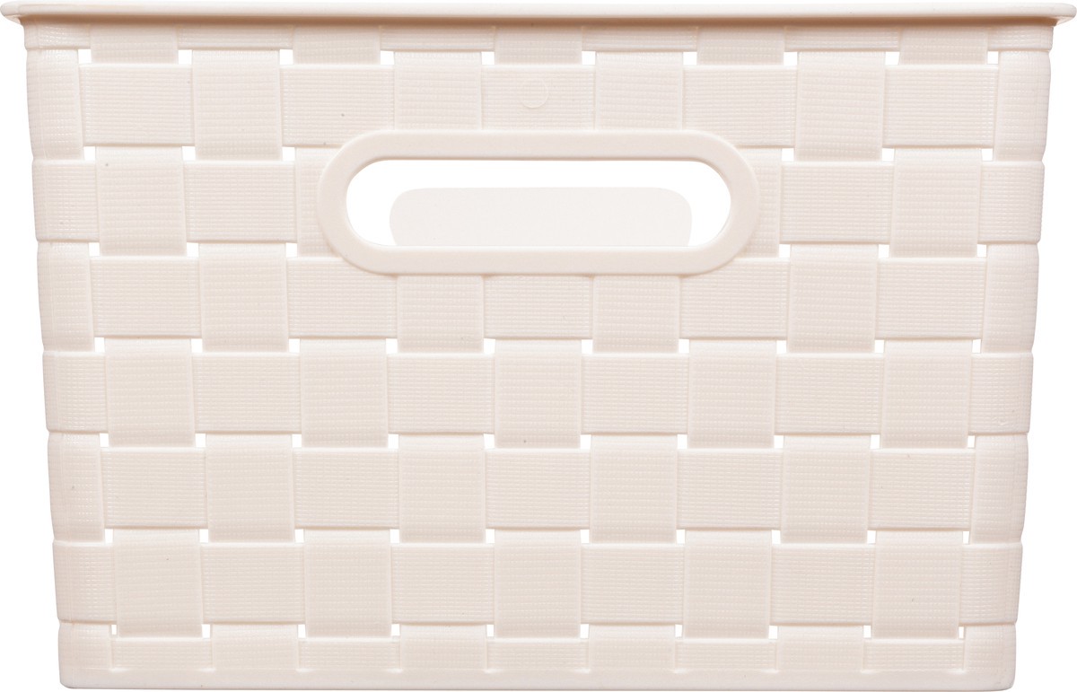 slide 4 of 9, Whitmor Medium Woven Storage Basket Ivory, 1 ct