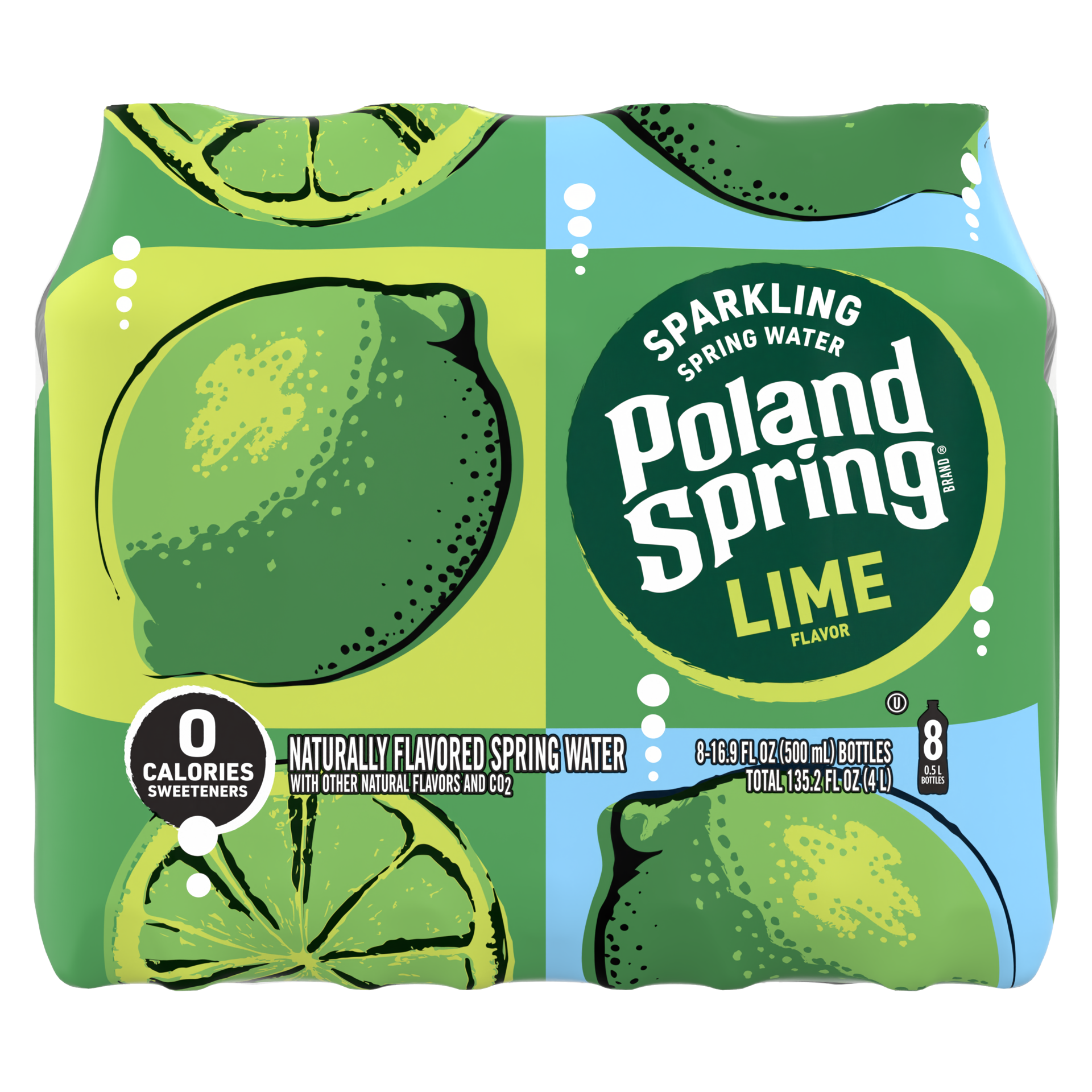 slide 1 of 8, Poland Spring Sparkling Water, Zesty Lime- 16.9 fl oz, 16.9 fl oz