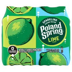 Poland Spring Sparkling Water, Zesty Lime- 16.9 fl oz
