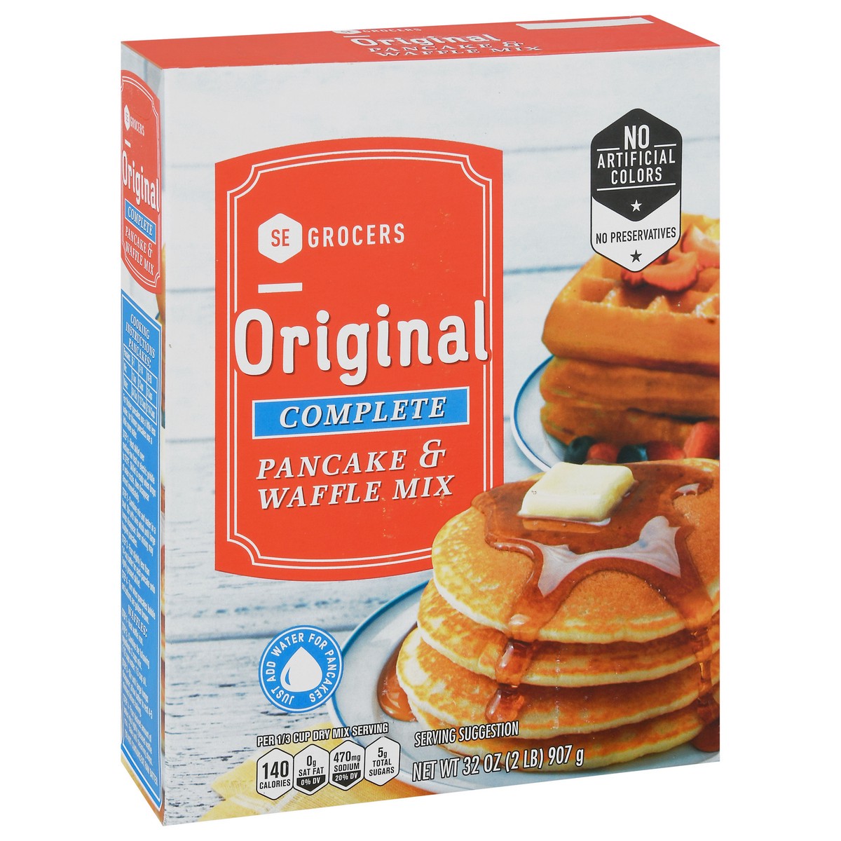 slide 3 of 9, SE Grocers Orig Pnck & Wfle Mix, 32 oz