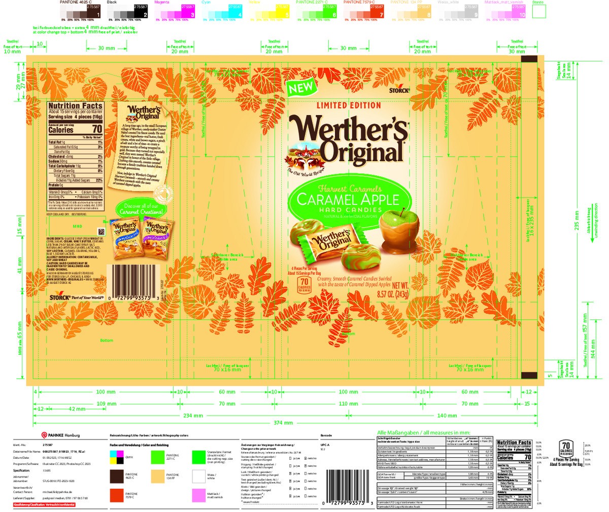 slide 3 of 9, Werther's Original Individually Wrapped Caramel Apple Hard Candy, 8.57 oz Bag, 8.57 oz