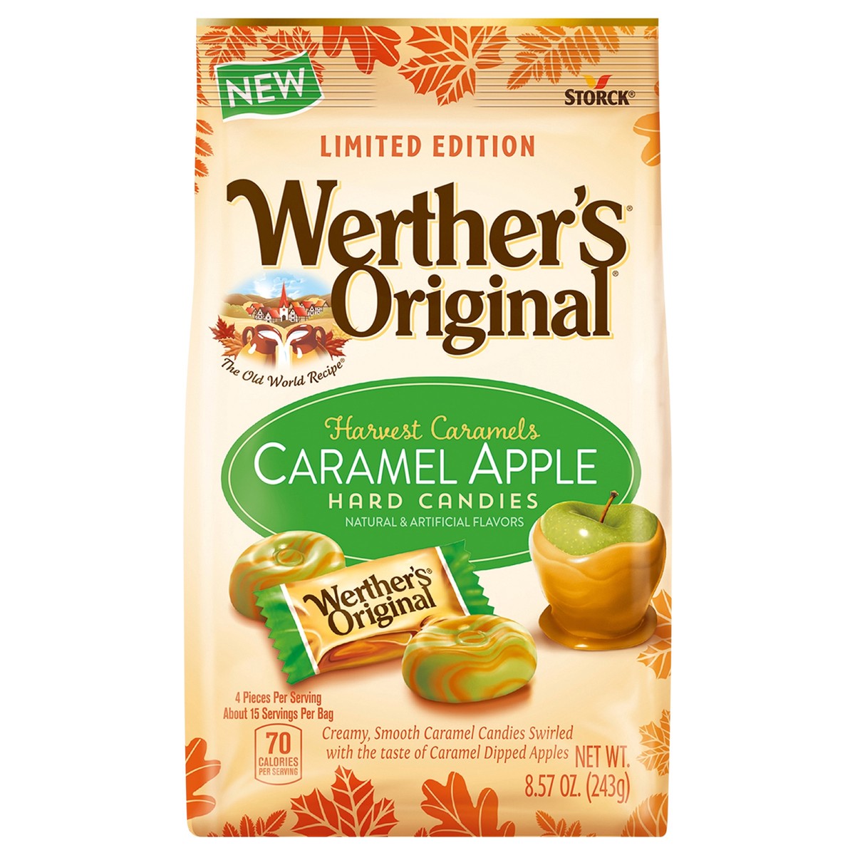 slide 7 of 9, Werther's Original Individually Wrapped Caramel Apple Hard Candy, 8.57 oz Bag, 8.57 oz