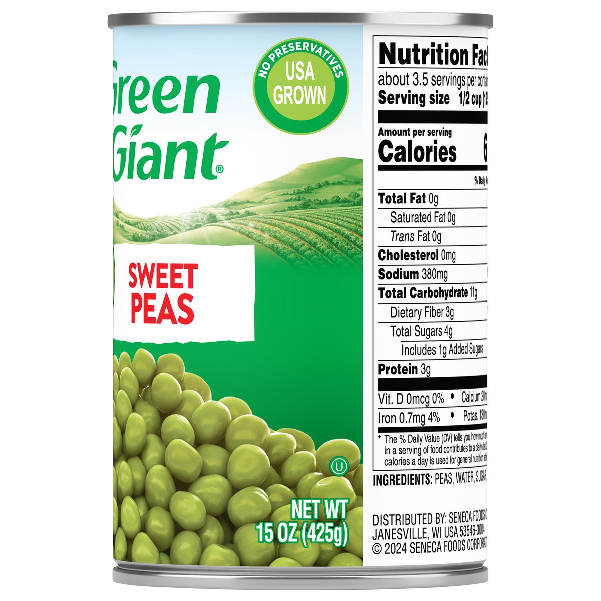 slide 6 of 11, Canned Peas, 15 oz