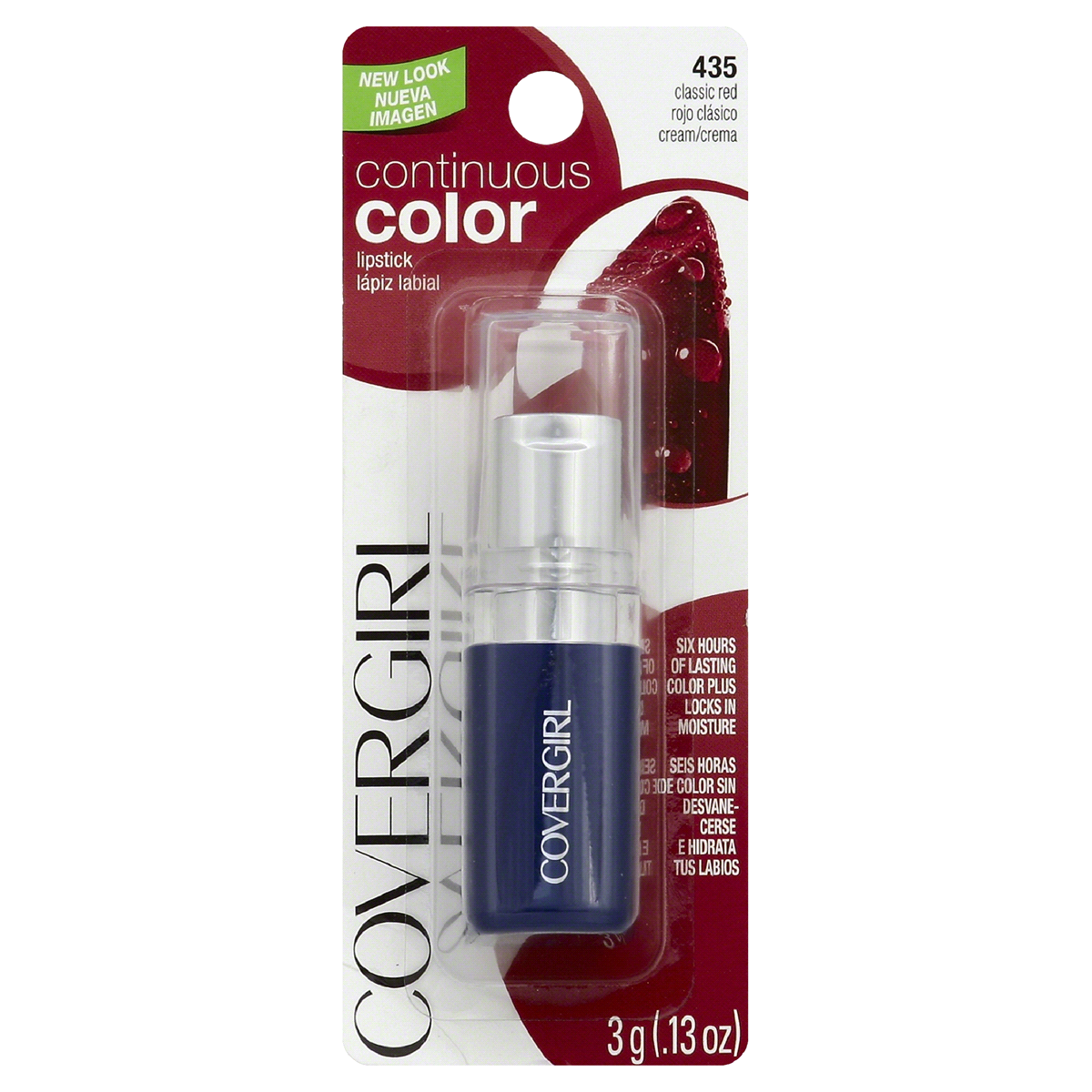 slide 1 of 1, Covergirl Continuous Color Lipstick Classic Red 435, 1 ct