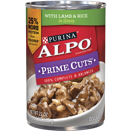 slide 1 of 1, Purina ALPO Prime Cuts Homestyle With Lamb & Rice In Gravy Dog Food, 22 oz