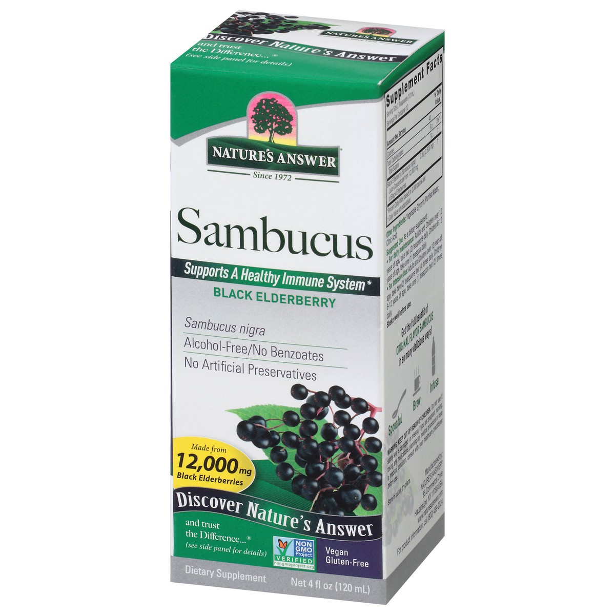 slide 8 of 9, Nature's Answer 12,000 mg Black Elderberry Sambucus 4 fl oz, 4 fl oz