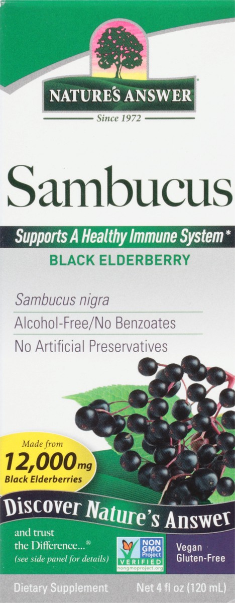 slide 6 of 9, Nature's Answer 12,000 mg Black Elderberry Sambucus 4 fl oz, 4 fl oz