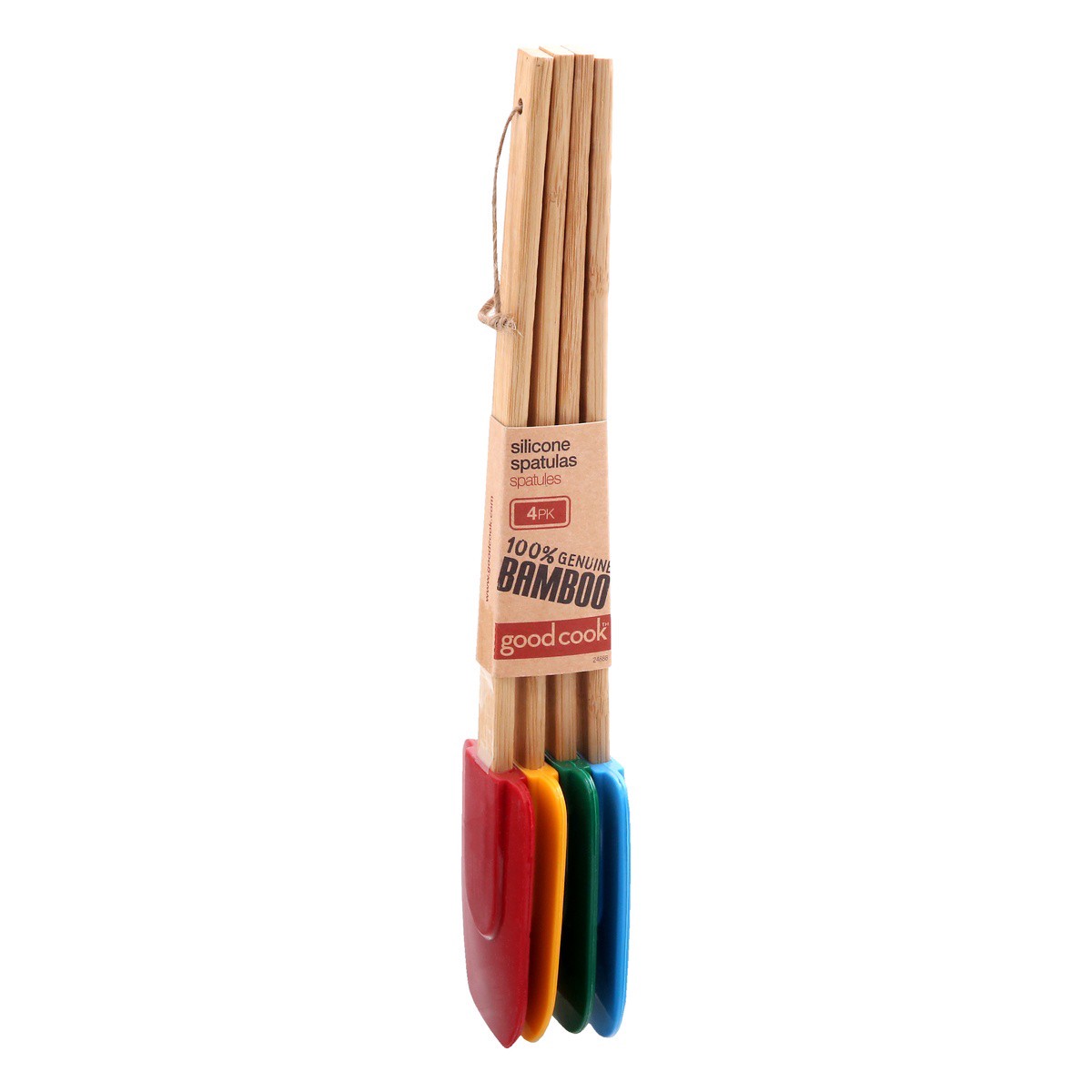 slide 2 of 9, Good Cook 4 Pack Bamboo Silicone Spatulas 4 ea, 4 ct