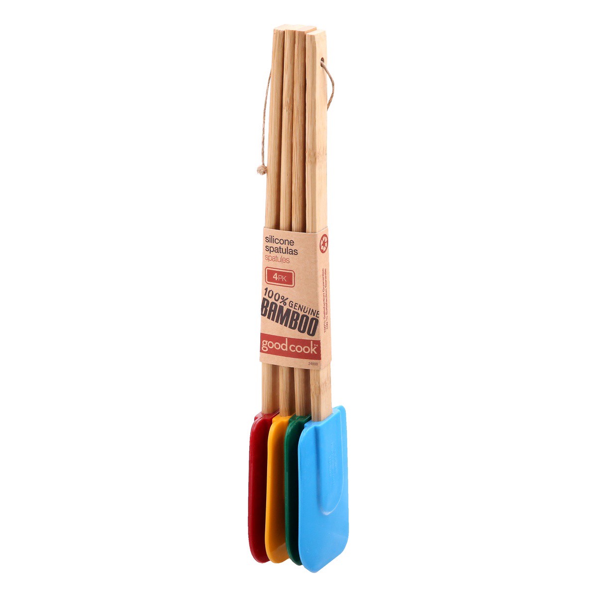 slide 3 of 9, Good Cook 4 Pack Bamboo Silicone Spatulas 4 ea, 4 ct