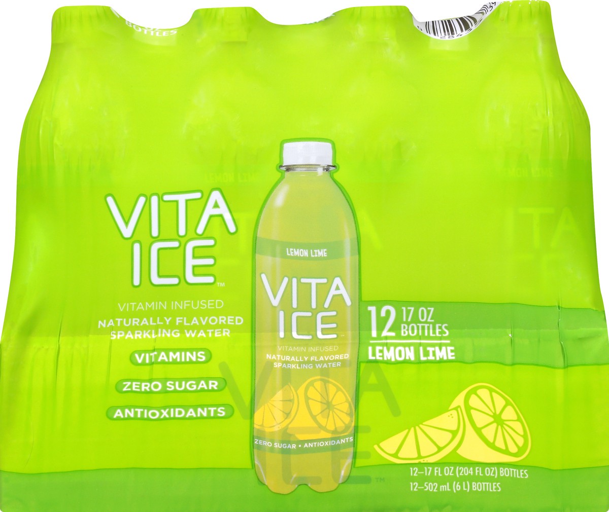 slide 6 of 13, Vita Ice 12 Pack Lemon Lime Sparkling Water 12 ea - 12 ct, 12 ct