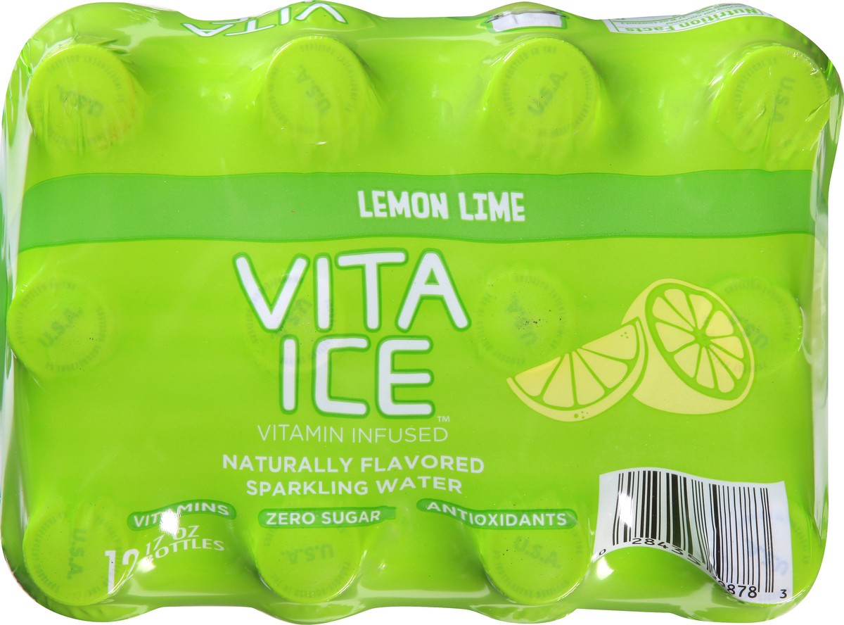 slide 4 of 13, Vita Ice 12 Pack Lemon Lime Sparkling Water 12 ea - 12 ct, 12 ct