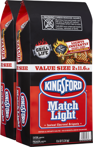 slide 1 of 1, Kingsford Match Light Instant Charcoal Briquets, 2 ct