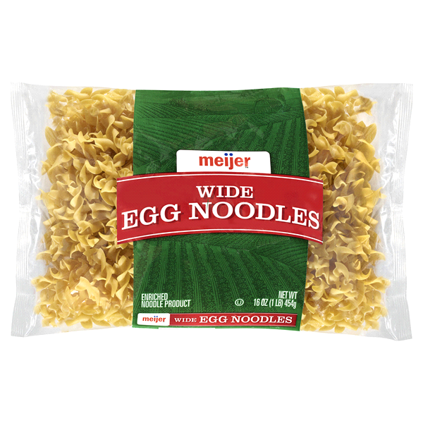 slide 1 of 1, Meijer Egg Noodles Wide, 16 oz