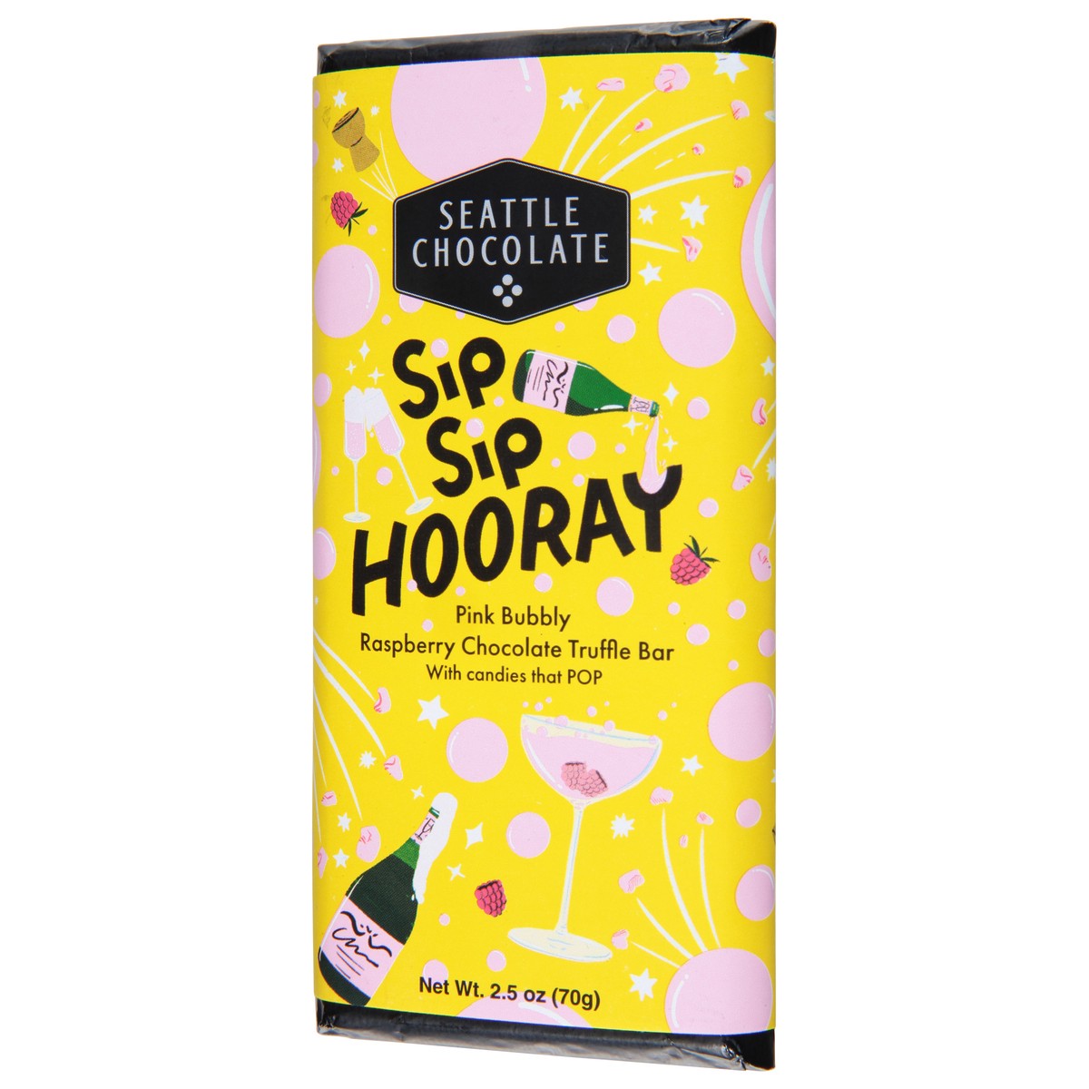 slide 3 of 9, Maeve Dark & White Chocolate Sip! Sip! Hooray Truffle Bar 2.5 oz, 2.5 oz