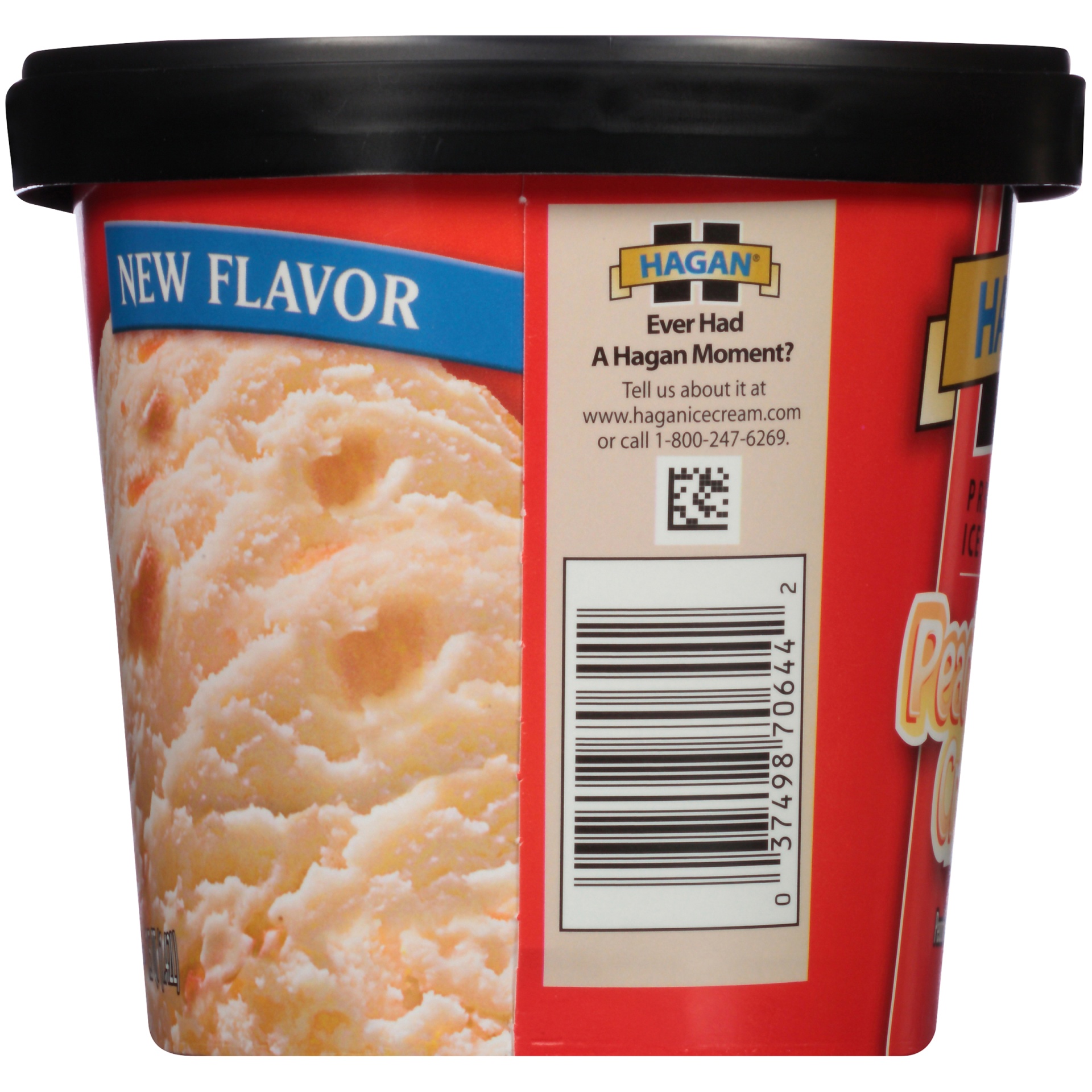 slide 7 of 7, Hagan Peaches 'N Cream Premium Ice Cream, 1.5 qt