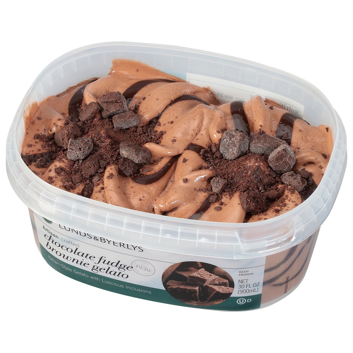 slide 3 of 9, Lunds & Byerlys Chocolate Fudge Brownie Gelato 30 fl oz, 30 fl oz